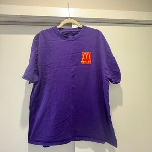 Travis Scott Purple Short Sleeve Tee with McDonald's Logo